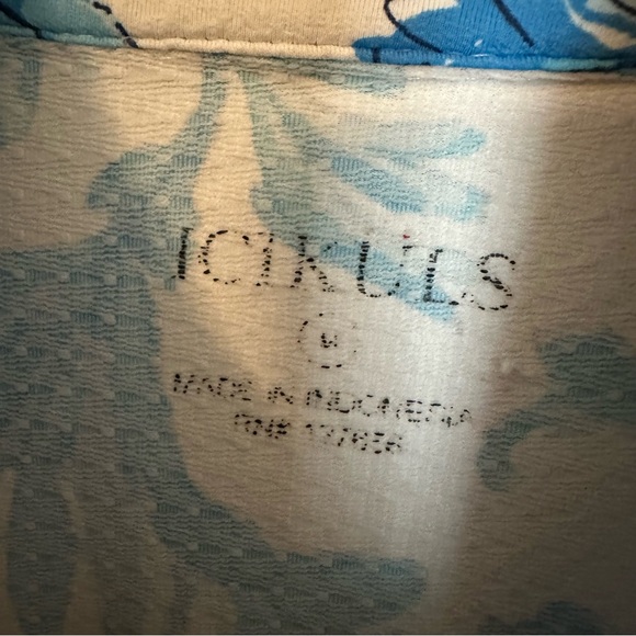 ICIKULS Blue Birds of Paradise Long Sleeve Mock Golf Shirt. - Picture 4 of 6